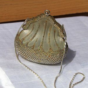 RARE VINTAGE JUDITH LEIBER CLUTCH PURSE 'Chatelaine' WITH RHINESTONES